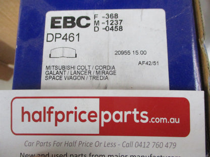 EBC Front Disc Brake Pad Set Suits Mitsubishi Colt-Cordia-Galant-Lancer-Space Wagon New Part