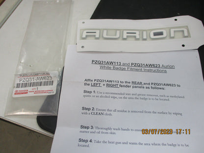 Toyota Aurion GSV40 Genuine Special Edition White Decal New Part