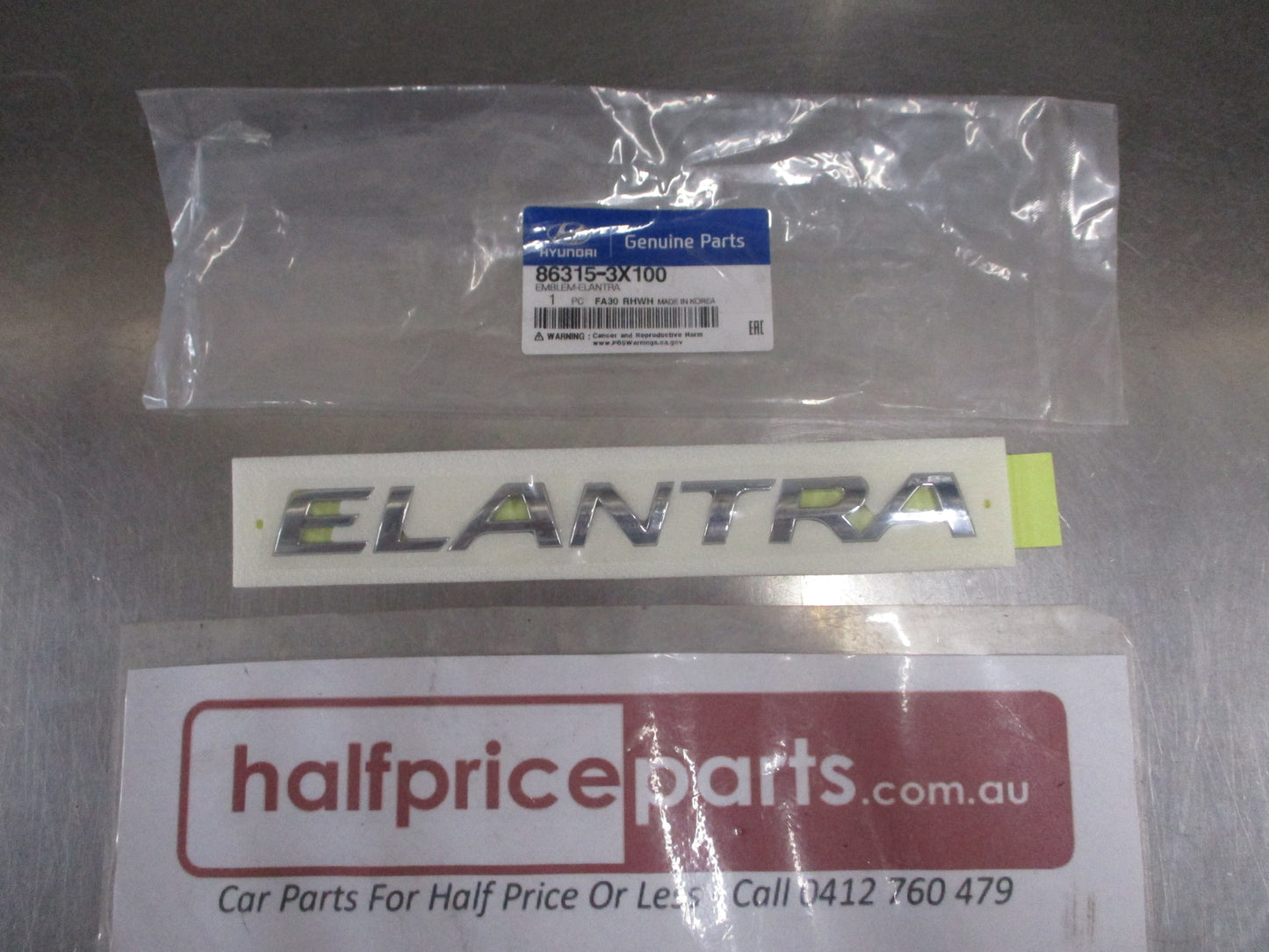 Hyundai Elantra MD Genuine Genuine Chrome Tail Gate Emblem New Part
