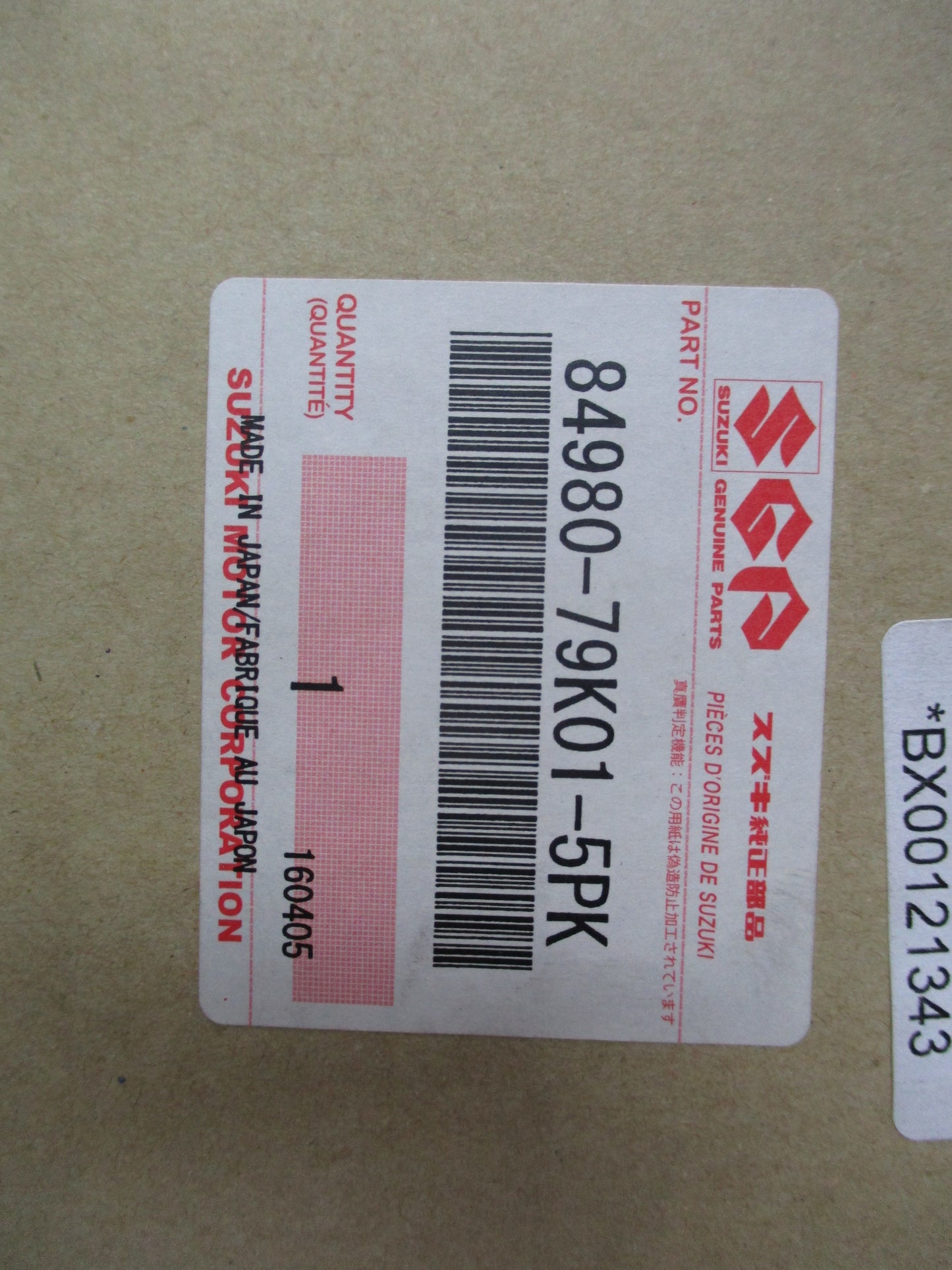 Suzuki Grand Vitara Genuine Rear Left Seat Belt Assy New Part