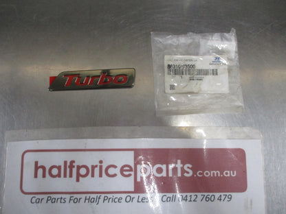 Hyundai Veloster Genuine Left Hand Side Turbo Emblem New Part