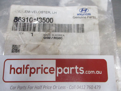 Hyundai Veloster Genuine Left Hand Side Turbo Emblem New Part