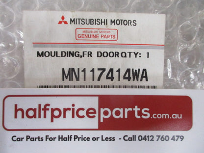 Mitsubishi Pajero Genuine Right Hand Front Door Protection Moulding (Factory White) New Part