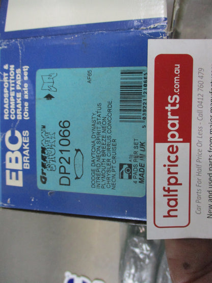 EBC Greenstuff Rear Disc Brak Pad Set Suits Chrysler Neon-PT Cruiser-Sebring New Part