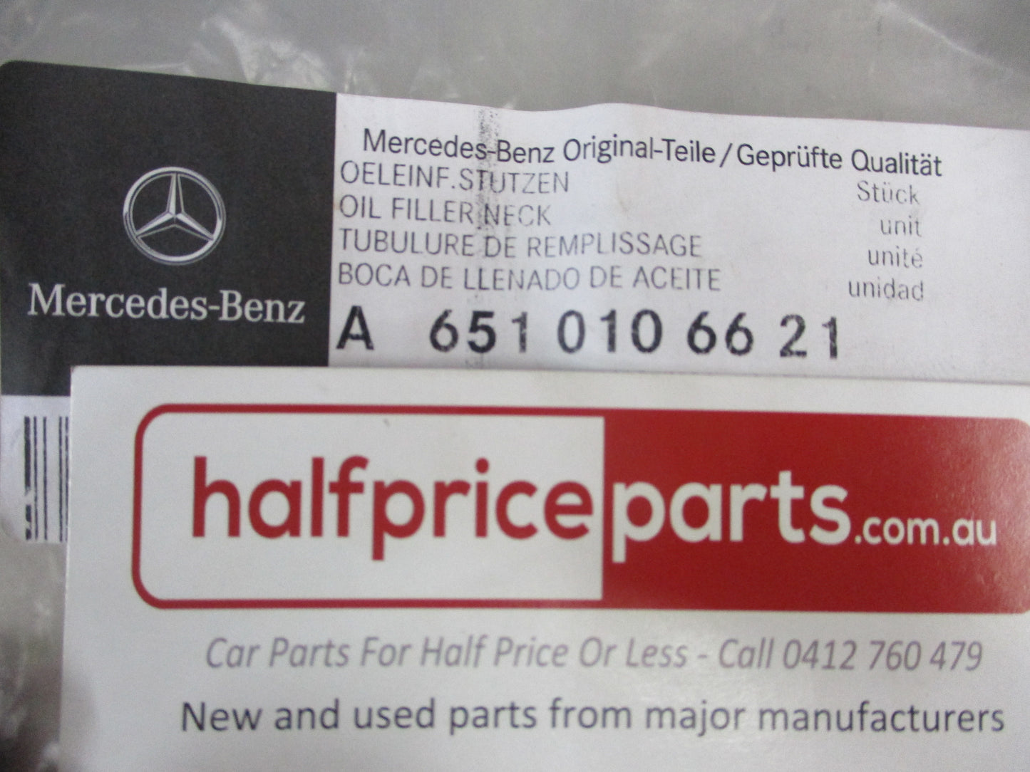 Mercedes Benz Sprinter 906 Genuine Oil Filler Neck New Part