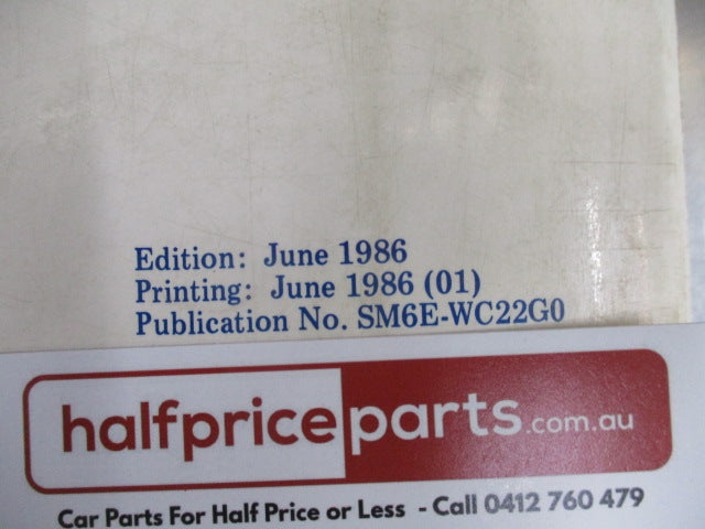 Nissan C22 Series Vanette Wide Body Genuine Factory Service Manual Used