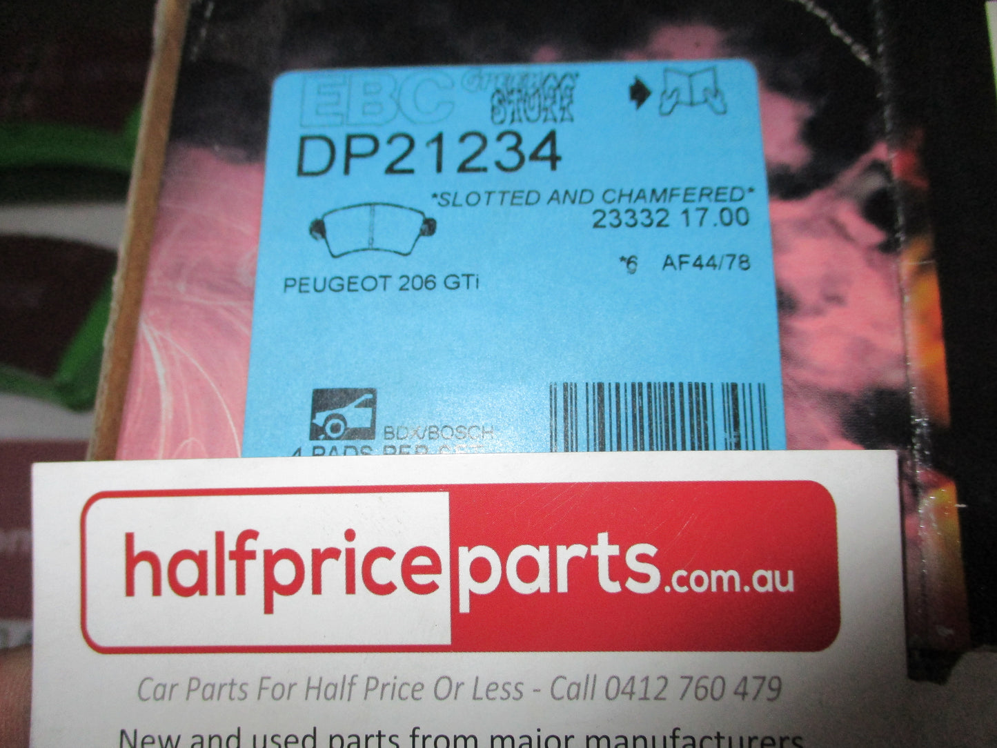 EBC Greenstuff Front Disc Brake Pad Set Suits Peugeot 206-306/Citroen Xsara New Part