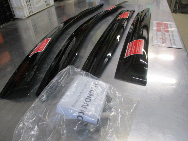 Hyundai Kona Genuine Dark Tint Set Of 4 Slimline Weather Shields New Part