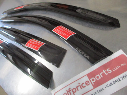 Hyundai Kona Genuine Dark Tint Set Of 4 Slimline Weather Shields New Part