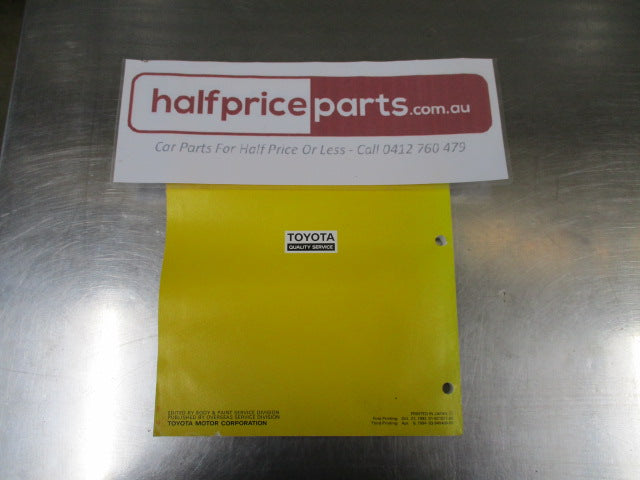 Toyota Corolla Repair Manual For Collision Damage - Used