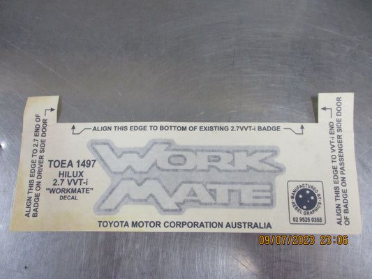 Toyota Hilux Work Mate Genuine Front Guard Decal New Part