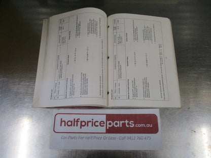 Holden Calibra Genuine Vol 4 Turbocharged Four Wheel Drive Service Instructions - Used Part