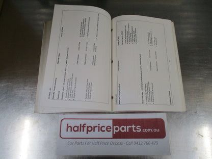 Holden Calibra Genuine Vol 4 Turbocharged Four Wheel Drive Service Instructions - Used Part
