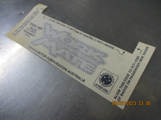 Toyota Hilux Work Mate Genuine Front Guard Decal New Part