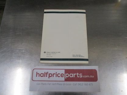 Nissan Prairie M10 Series Genuine Service Manual Supplement-II - Used Part