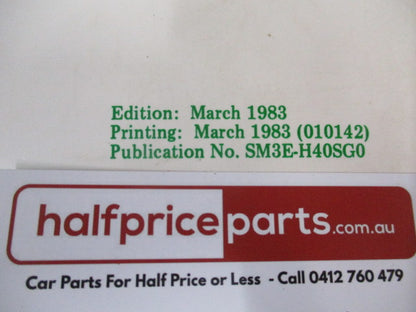 Nissan H40 Series Service Manual Supplement - Used