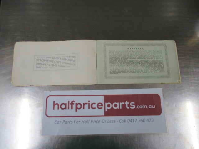 Ford XP Falcon Sedan-Hardtop-Station Wagon Genuine Registered Owners Manual - Used Part