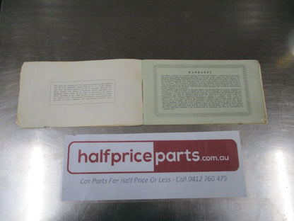 Ford XP Falcon Sedan-Hardtop-Station Wagon Genuine Registered Owners Manual - Used Part
