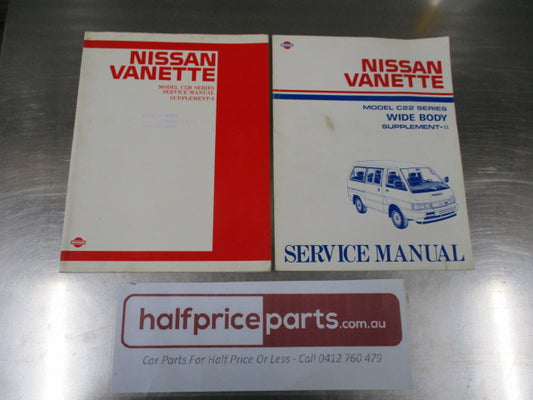 Nissan Vanette Genuine Service Manual Supplement No 1/ Nissan C22 Series Vanette Wide Body Genuine Factory Supplement Manual 2 - Used Part