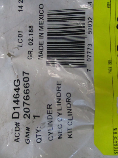 AcDelco Holden Colorado / Cruze / Spark / Trax Genuine Ignition Lock Cylinder New Part