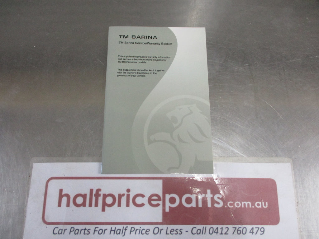 HOLDEN BARINA TM SERVICE MANUAL visual data 6