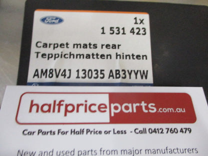 Ford Kuga TE Genuine Rear Carpet Mats (Black) New Part
