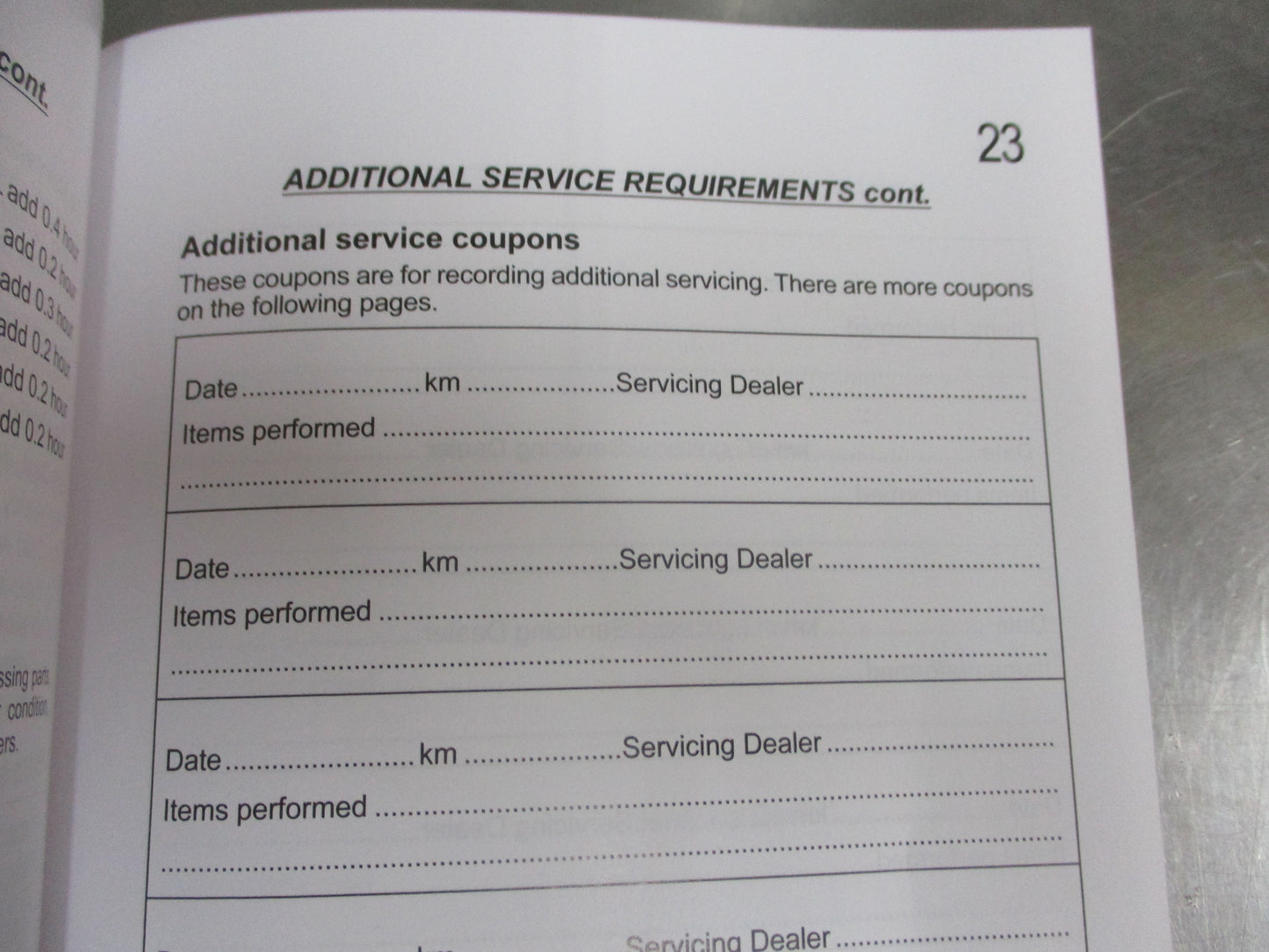 Holden TM Barina Genuine Service Manual/Warranty Manual New Part
