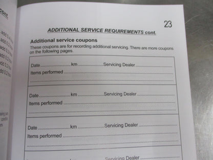 Holden TM Barina Genuine Service Manual/Warranty Manual New Part