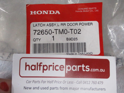 Honda City Genuine Left Hand Rear Door Latch Assembly New Part