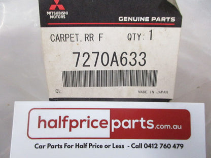 Mitsubishi Outlander Genuine Rear Floor Interior Carpet New Part