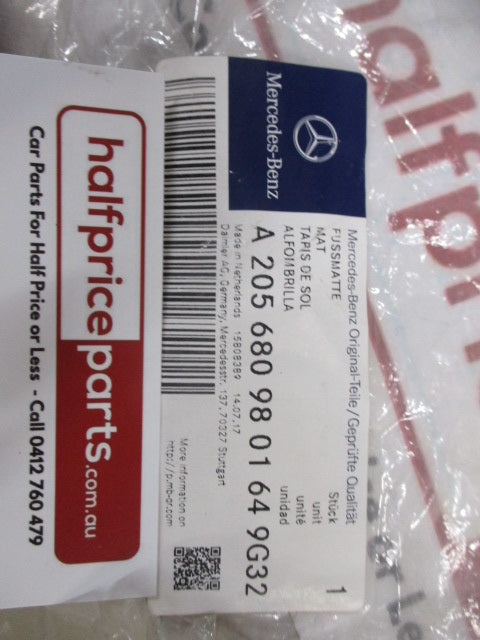Mercedes Benz C205 Coupe Genuine Rear Velour Floor Mat Set New Part
