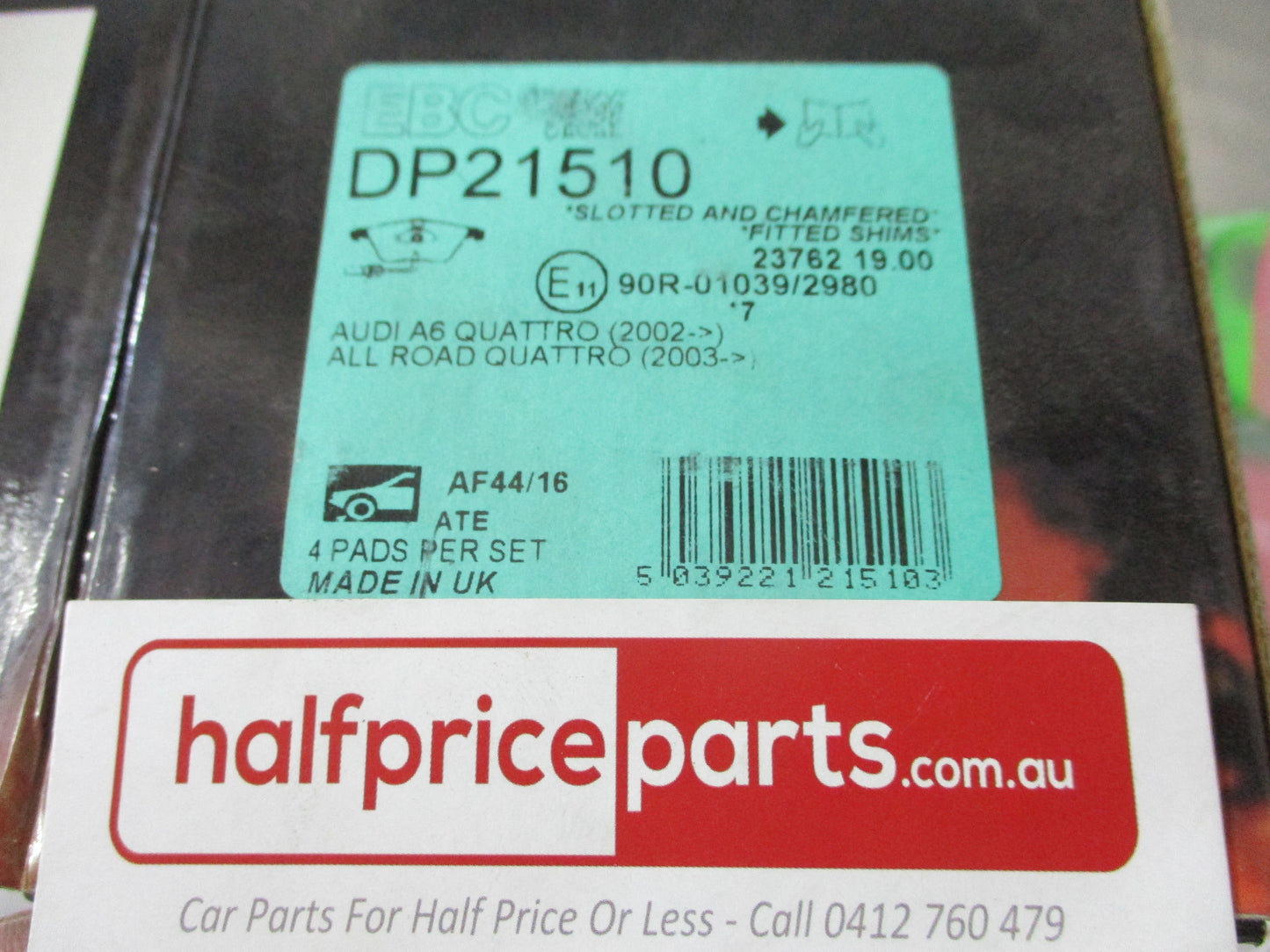 EBC Greenstuff Front Disc Brake Pad Set Suits Audi A6-Allroad New Part