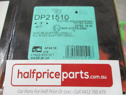 EBC Greenstuff Front Disc Brake Pad Set Suits Audi A6-Allroad New Part