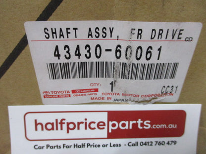 Toyota Prado 120 Series Genuine Front Drive Shaft New Part