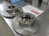 RDA Front Disc Rotors Slotted-Dimpled (Pair) Suits SAAB 900 Turbo New Part