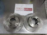 RDA Front Disc Rotors Slotted-Dimpled (Pair) Suits SAAB 900 Turbo New Part