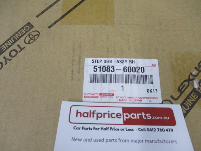 Toyota Landcruiser 80 Series Genuine Left And Right Alloy Side Step Plates New Part