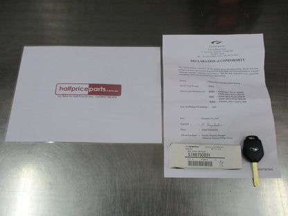 Subaru Forester Genuine 3 Button Key / Transponder New Part