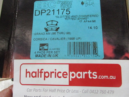 EBC Greenstuff Front Disc Brake Pad Set Suits Grand Am/Buick Skylark New Part