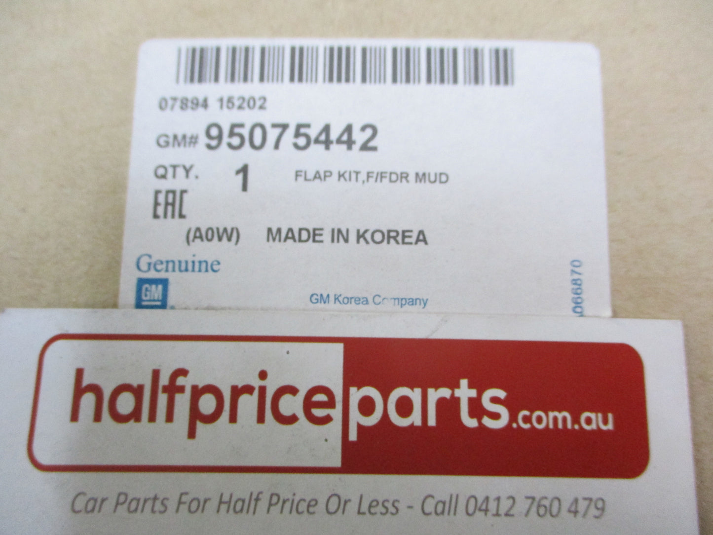 Holden Barina Spark Genuine Front Moulded Mud Flap Set New Part