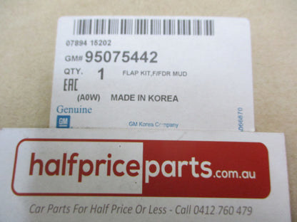 Holden Barina Spark Genuine Front Moulded Mud Flap Set New Part