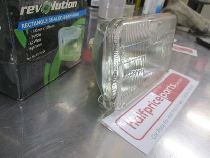 Revolution Rectangle Sealed Beam Light 165x100mm 24V-60W-High Beam - New Part