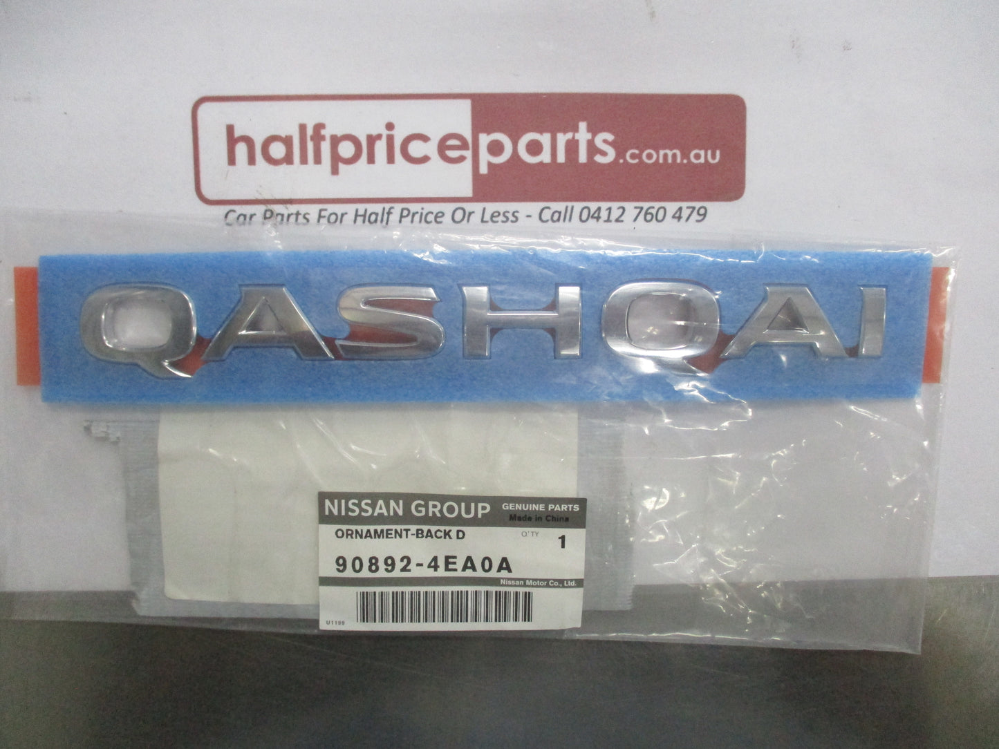 Nissan Qashqai Genuine Rear Tailgate 'QASHQAI' Emblem New Part