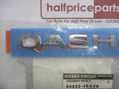 Nissan Qashqai Genuine Rear Tailgate 'QASHQAI' Emblem New Part