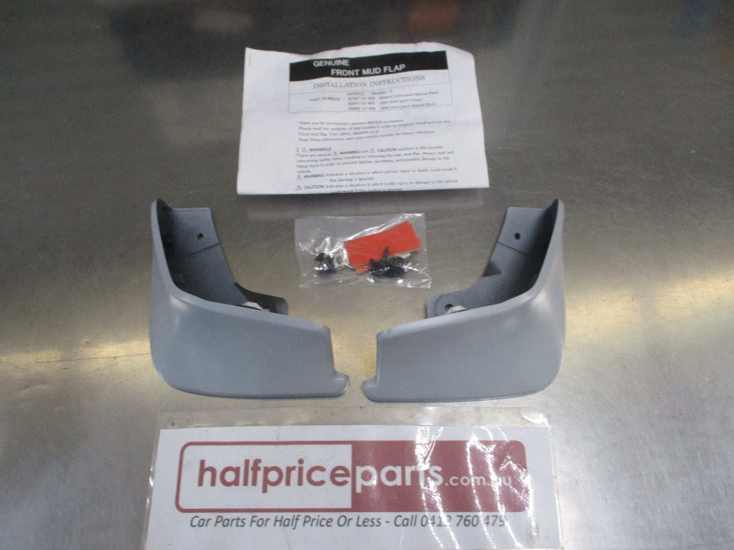 Mazda 3 Genuine Front Mud Flap Set With Mounting Screws New Part