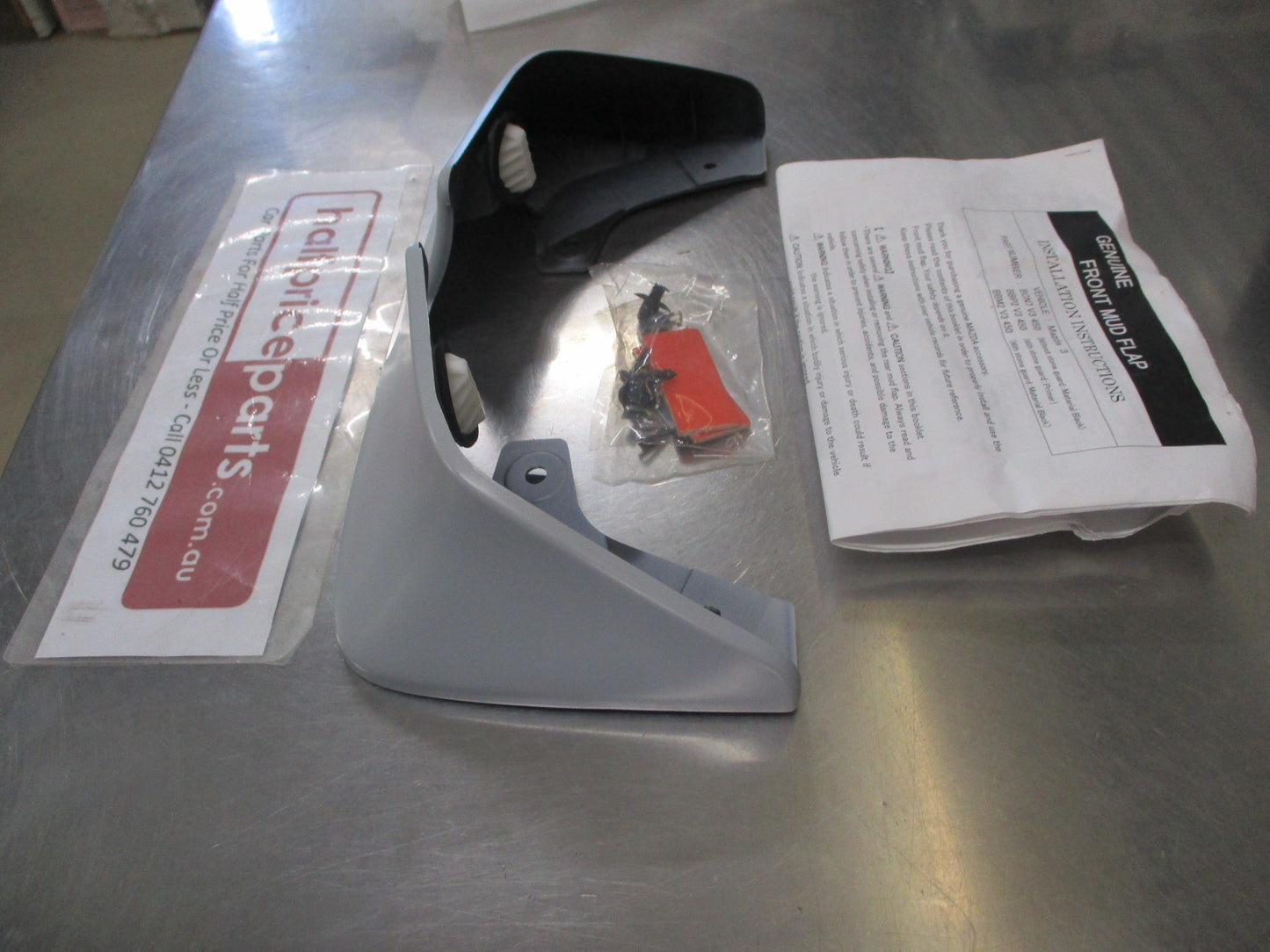 Mazda 3 Genuine Front Mud Flap Set With Mounting Screws New Part