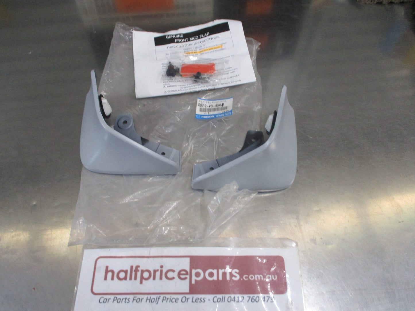 Mazda 3 Genuine Front Mud Flap Set With Mounting Screws New Part