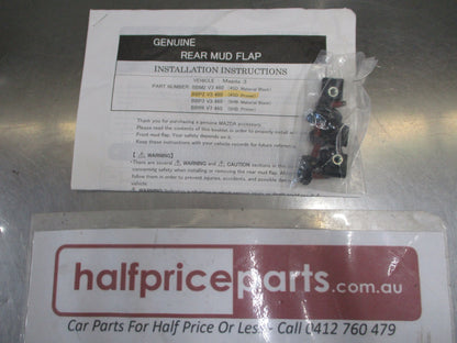 Mazda 3 Sedan Genuine Rear Moulded  Mud Flap Set With Screws New Part