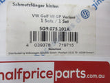 VW Golf MK7 Wagon Genuine Rear Mud Flap Set (Black) New Part