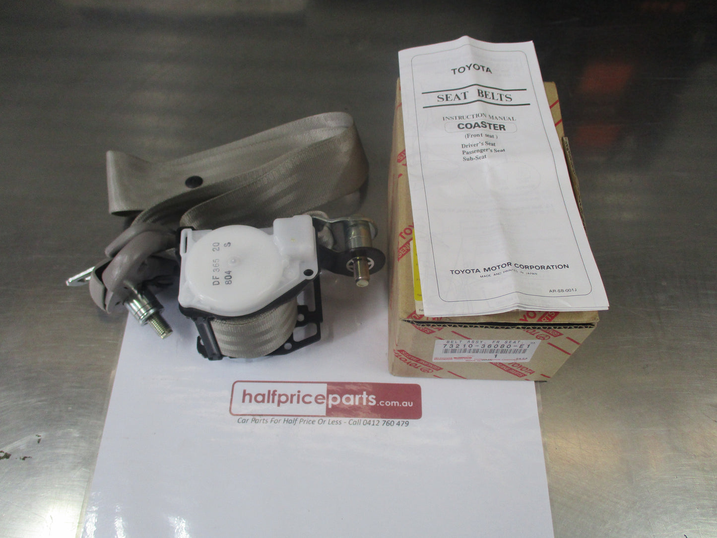 Toyota Coaster Genuine Front Right Hand Seat Seat Belt Assembly (Grey) New Part